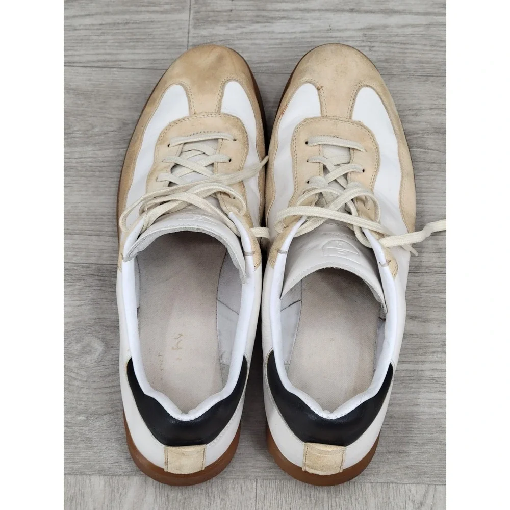 Cole Haan Men's Grandpro Turf Sneaker Ivory Tumbled-Stone Suede Mens Size 13 M